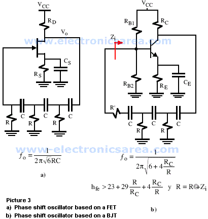 Phase schift oscillator based on a FET and BJT - Electronics Area